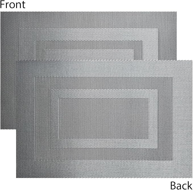 PIGCHCY Placemats Set of 6, Washable Woven Place Mats Vinyl Table Mats Non Slip - Image 3