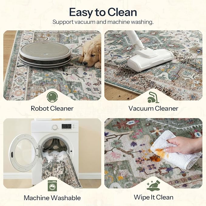 HOOBRO 5 x 7 Area Rugs Washable, Living Room Rugs, Non-Slip Rug Stain Resistant - Image 7