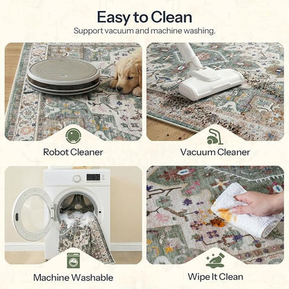 HOOBRO 5 x 7 Area Rugs Washable, Living Room Rugs, Non-Slip Rug Stain Resistant - Image 7