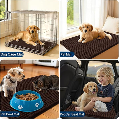 OLANLY Dog Door Mat for Muddy Paws 47x17, Ultra Absorbent Chenille Mud Doormat - Image 7