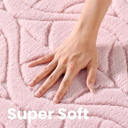 Macgace 6x9 Pink Area Rug, Soft Shag Carpet, Washable Living Room Rugs - Image 3