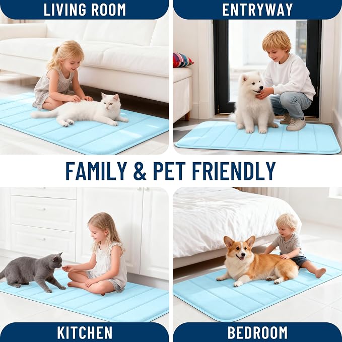 OLANLY Memory Foam Long Bathroom Rugs Runner 59x20, Super Soft Absorbent Bath - Image 9