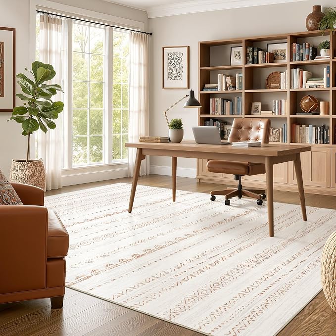Nakagishi Area Rug Living Room Rugs: 8x10 Large Soft Machine Washable Boho - Image 5