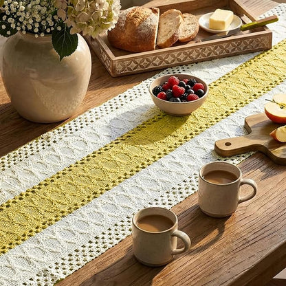 Artoid Mode Yellow Farmhouse Rustic Table Runner 12x36 Inch | Seasonal Holiday - Image 3
