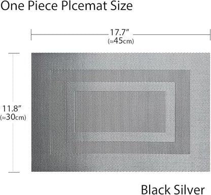PIGCHCY Placemats Set of 12 Washable Durable Place Mats Vinyl Heat Resistant - Image 2