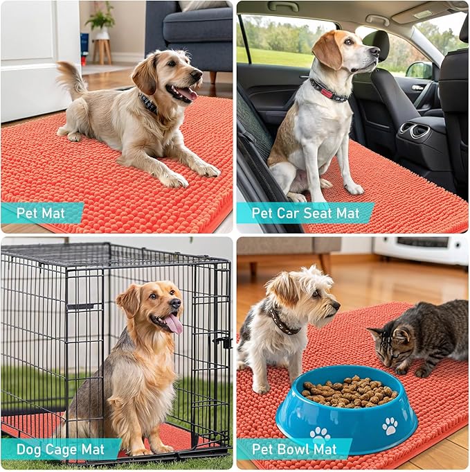 OLANLY Dog Door Mat for Muddy Paws 30x20, Absorbs Moisture and Dirt, Absorbent - Image 7