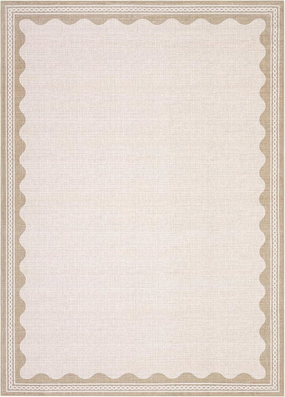 GarveeHome Scalloped 3x5 Rug Washable Non-Slip Low-Pile Indoor Rugs - Image 4