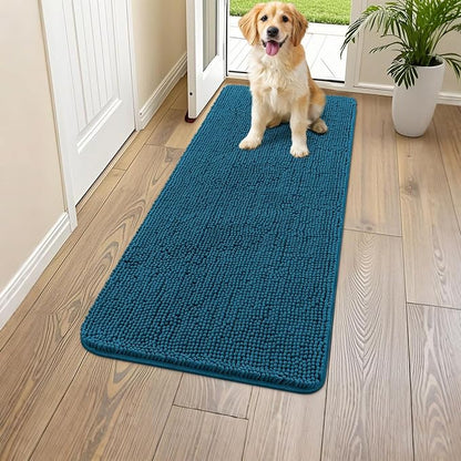 Smiry Dog Door Mat for Muddy Paws 47x24, Absorbent Dirt Trapper, Non-Slip by Smiry