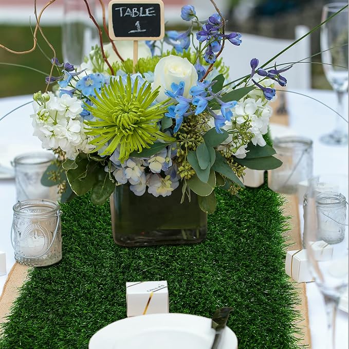 XLX TURF Green Artificial Grass Table Runner 12x108 Golf Party Decorations | - Image 8