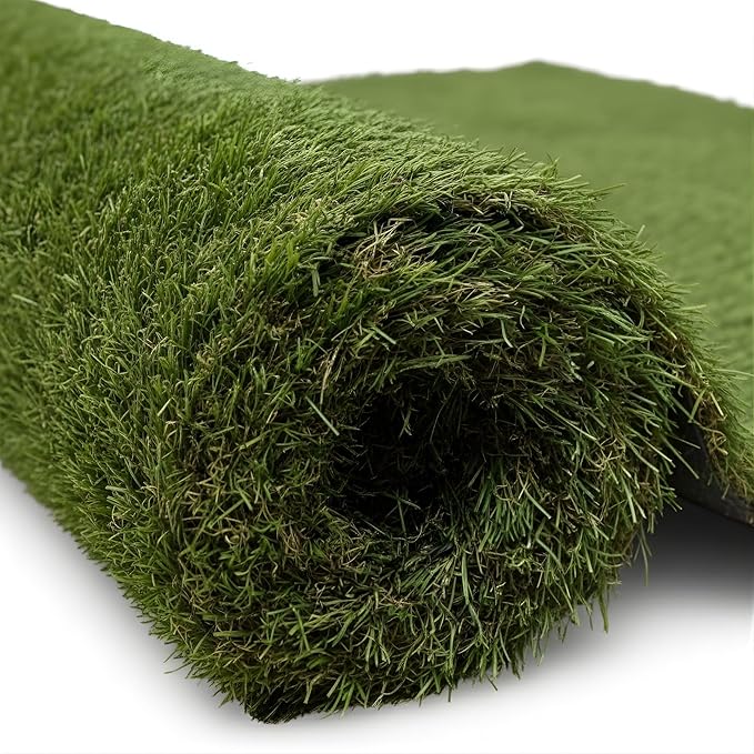 Ottomanson Artificial Grass Runner Natural 31" x 28', Realistic Grass by Ottomanson