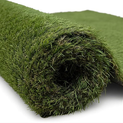 Ottomanson Artificial Grass Runner Natural 31" x 28', Realistic Grass by Ottomanson