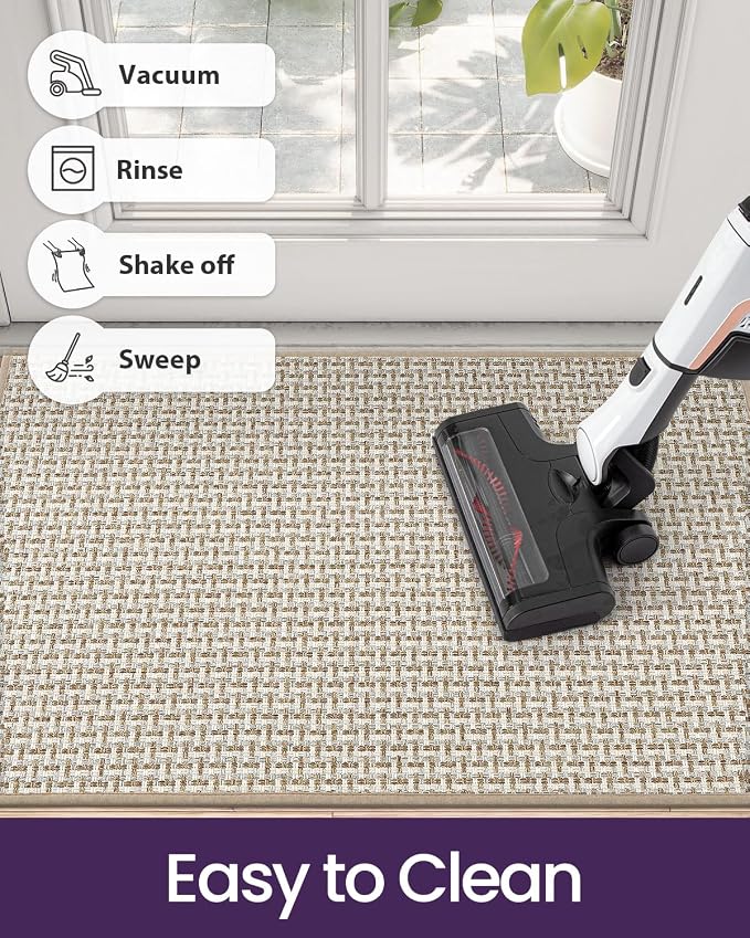 DEXI Ultra Thin Door Mat Indoor Entrance 32x48, Non Slip Rubber Backed Entryway - Image 7