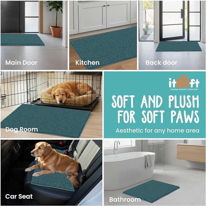 Dog Rugs for Muddy Paws 34x21 | Cleaner Mud Free Floors | Muddy Dogs Mats for - Image 6