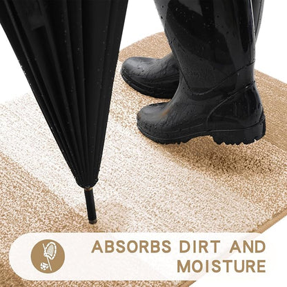 Kitinjoy Indoor Outdoor Door Mat, 54x24 Non-Slip Absorbent Dirt Trapper - Image 2