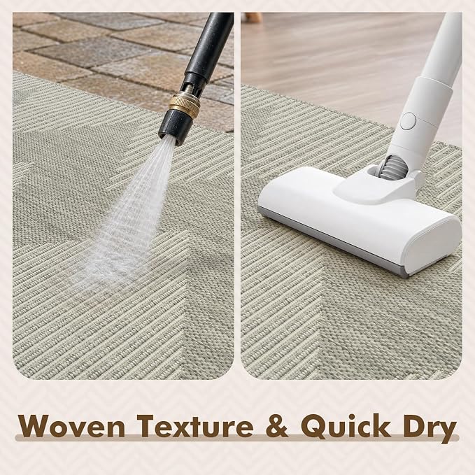 MontVoo-Outdoor Rug Carpet Patio Rug 8x10 Polypropylene Indoor Outdoor Rugs - Image 6
