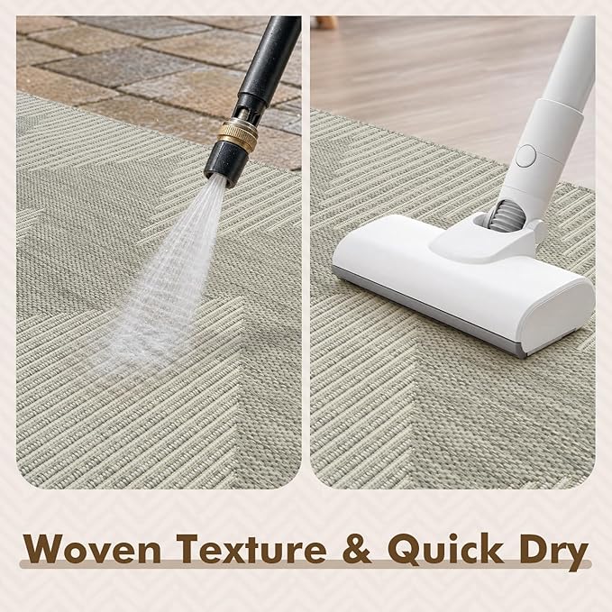 MontVoo-Outdoor Rug Carpet Patio Rug 5x7 ft Polypropylene Indoor Outdoor Rugs - Image 4