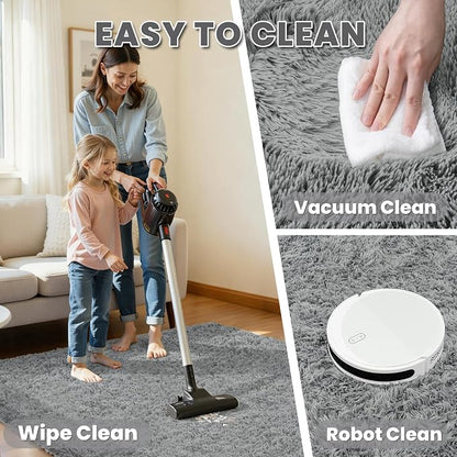 6x9 Area Rug for Living Room, Ultra Soft Fluffy Shag Rugs for Bedroom, Non-Slip - Image 4
