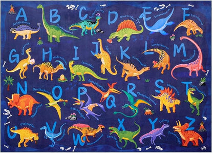 6x9 ABC Classroom Rug for Kids Playroom, Alphabet Rug - Image 3