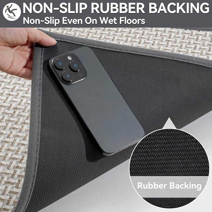 YDKGL Door Mat Entrance 24"x35", Dirt Resistant and Absorbent, Non-Slip Rubber - Image 6