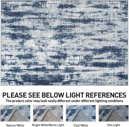4x6 Area Rugs Washable Rug: Modern Abstract Living Room Rug Soft Anti-Skid Thin - Image 7