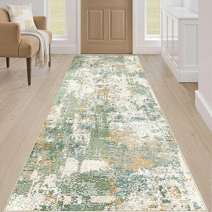Runner Rug Kitchen Washable Rugs: 3x8 Non-Slip Abstract Soft Modern Stain - Image 4