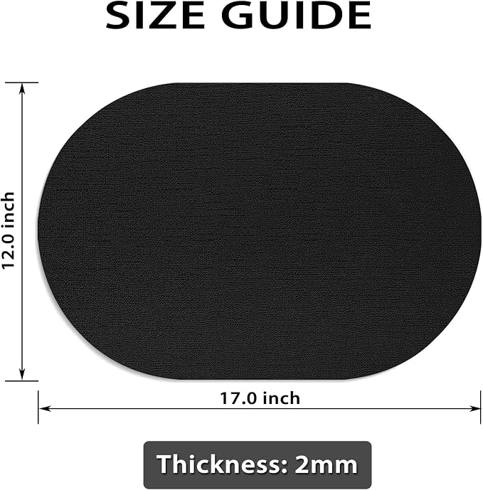 Placemats Set of 12 Washable, Heat Resistant Table Placemats Wipeable Faux - Image 6