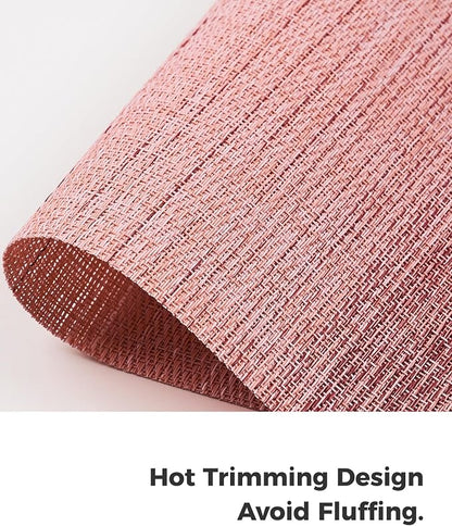 Leetaltree Gradient Pink Woven Placemats Set of 6 - Image 4