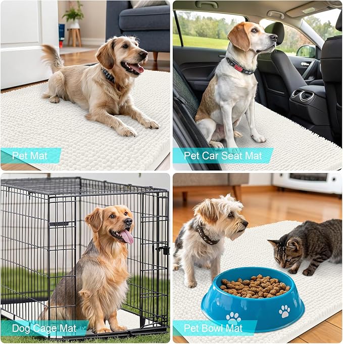 OLANLY Dog Door Mat for Muddy Paws 70x24, Absorbs Moisture and Dirt, Absorbent - Image 7