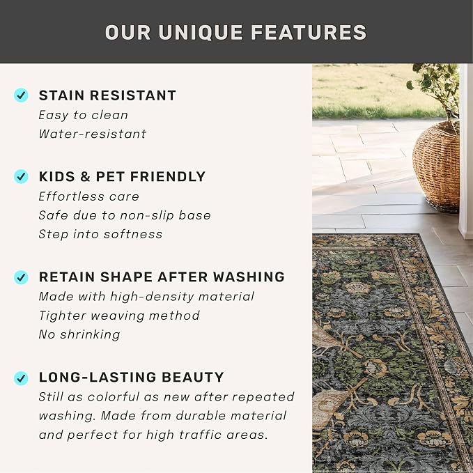 Vintage Green Rug for Extra Large Bedroom - Image 6