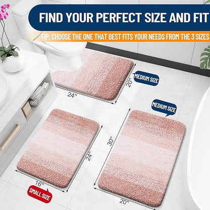 OLANLY Large Bathroom Rugs Mat 45x27, Extra Soft Absorbent Microfiber Bath Rugs - Image 2