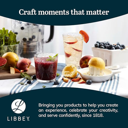 Libbey Yucatan Textured Tumbler & Rocks Drinking Glasses Set of 16 | Jumbo - Image 6