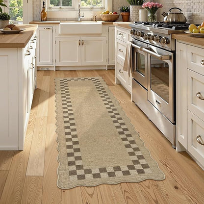 LIVEBOX Easy Jute Checkered Runner Rug - Image 2