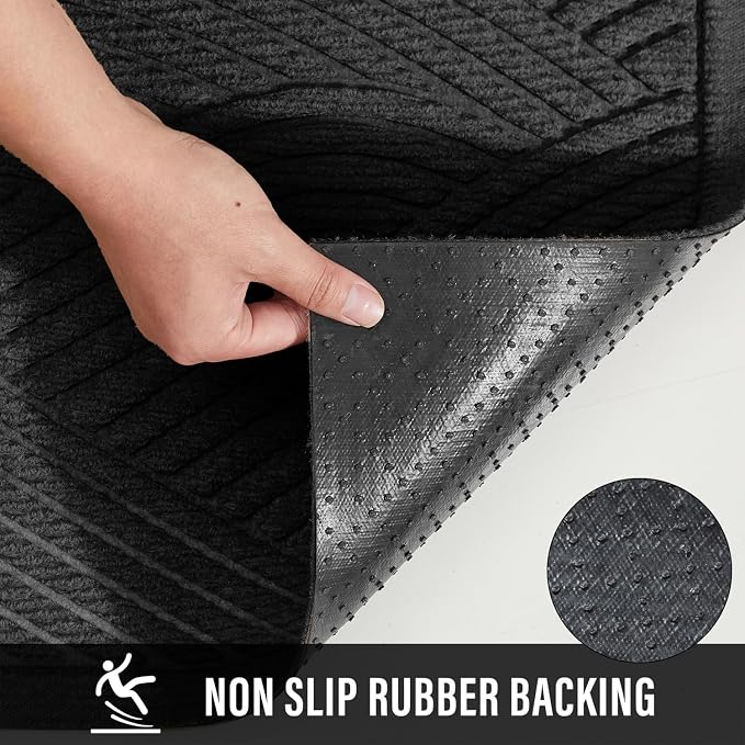 HIYARD Sturdy Front Door Mat, Absorbent Muddy Dirt Resist Welcome Door Mats - Image 4