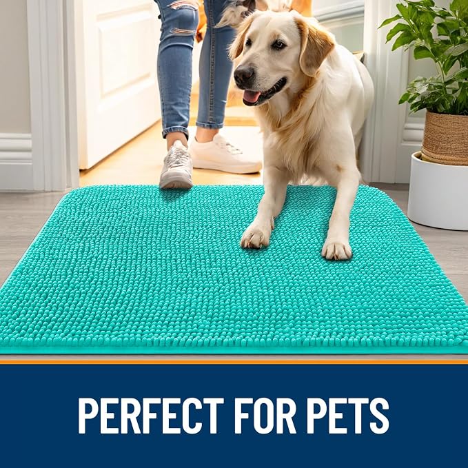 OLANLY Dog Door Mat for Muddy Paws 30x17, Absorbs Moisture and Dirt, Absorbent - Image 6