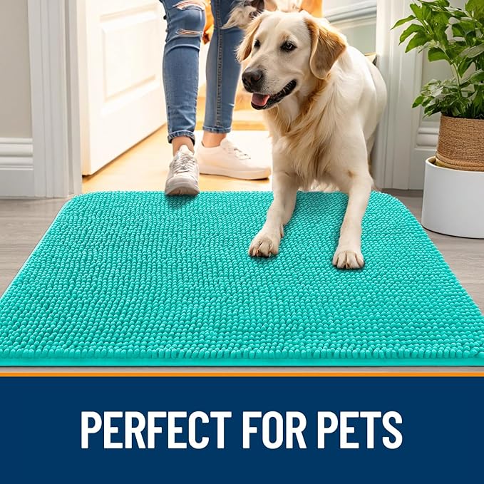 OLANLY Dog Door Mat for Muddy Paws 40x24, Absorbs Moisture and Dirt, Absorbent - Image 6