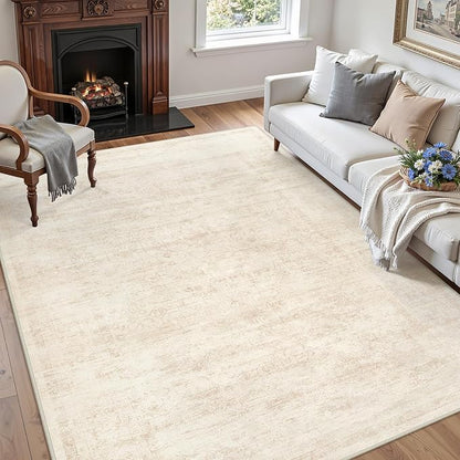 4x6 Area Rugs for Living Room: Vintage Boho Neutral Washable Rug Indoor Soft - Image 3