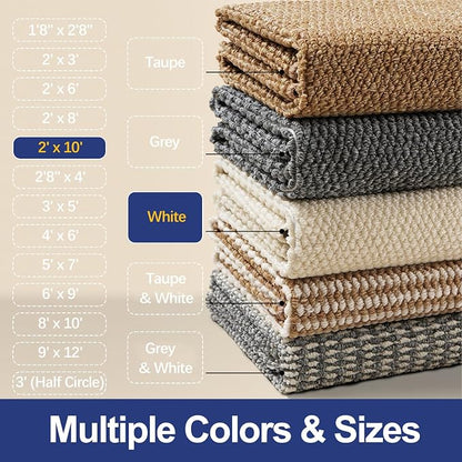 Faux Jute Hallway Runner Rug 2'x10', Washable & Non-Slip, No Odor. Farmhouse - Image 7