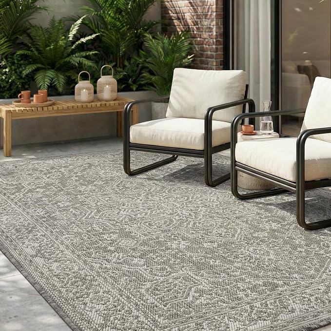 MontVoo-Outdoor Rug-Patio Rug 8x10 Polypropylene Indoor Outdoor Rugs Carpet - Image 8