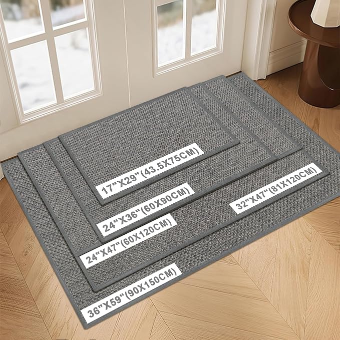 LEKEEPGO Door Mat 17"x29", Non Slip Door Mat Indoor Entrance, Rubber Backing - Image 2