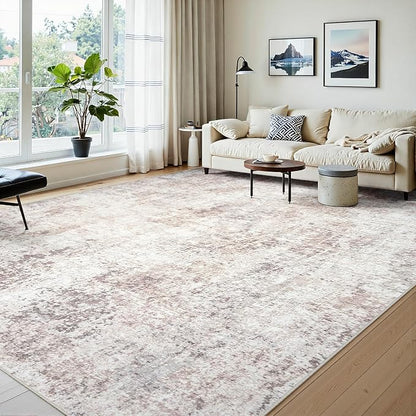 Area Rugs 9x12 Living Room: Large Soft Washable Rug Modern Abstract Anti-Skid - Image 2