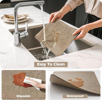 Aofmee Faux Leather Placemats Set of 6 - Image 3