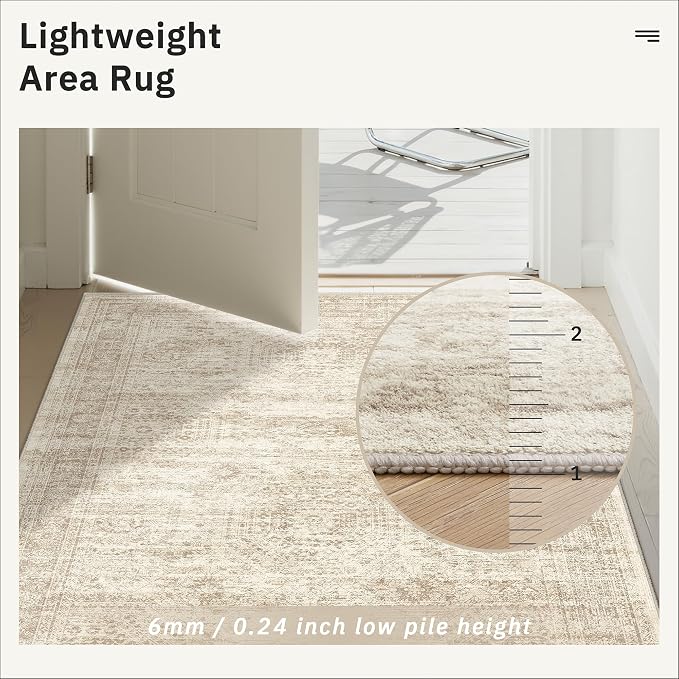 Soalmost Runner Rug 2'6" x 10' Washable Non-Slip Runner Rugs - Image 7