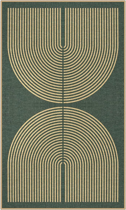 Lahome Enfys Modern Rainbow Easy Jute Entry Rug, 3x5 Washable Outdoor Patio - Image 8