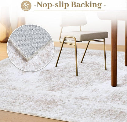 XLUEZ Area Rug 9x12 Living Room Rug, Machine Washable Vintage Distressed - Image 6