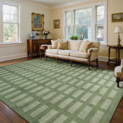 Washable Rugs 8x10 Area Rugs for Living Room, Ultra Soft Faux Wool Retro Carpets - Image 7