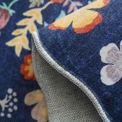 Washable 2'6x12 Hallway Runner Rug: Entryway Non Slip Floral Rug Farmhouse Soft - Image 5