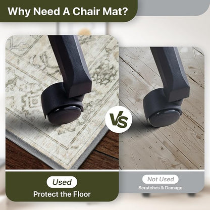 36"x48" Office Chair Mat for Hardwood Tile Floor, Under Desk Carpet Protector - Image 4