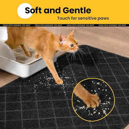 Conlun Cat Litter Mat Litter Trapping Mat, Less Waste Cat Litter Box Mat - Image 5