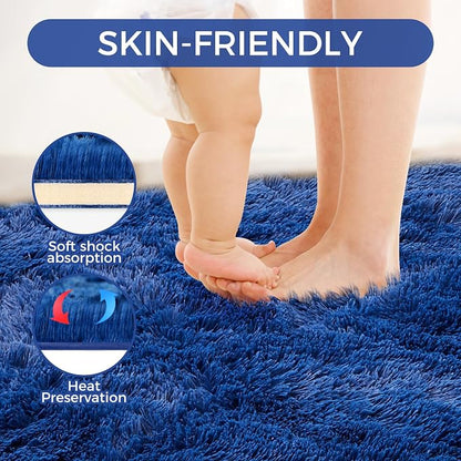 Ultra Soft Rug for Living Room, 8X10 Fluffy Shag Area Rug for Bedroom, Modern - Image 5