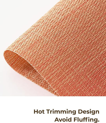 Leetaltree Gradient Burnt Orange Woven Placemats Set of 12 - Image 7